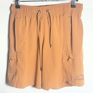 INPRO Men’s Quick Dry Cargo Shorts Brown Drawstring Athletic Size S